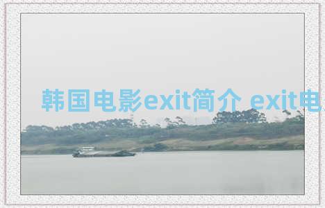 韩国电影exit简介 exit电影影评